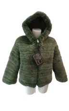 Giacca di visone verde