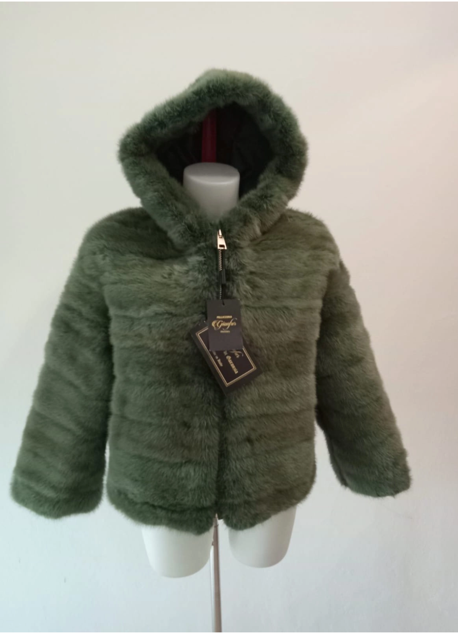Giacca di visone verde