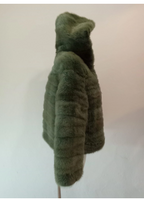Giacca di visone verde
