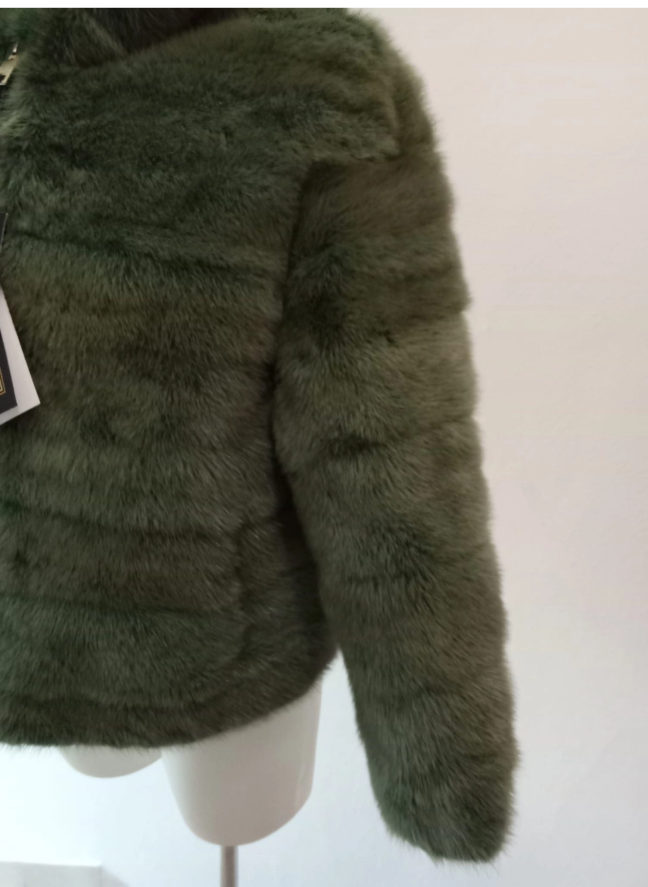 Giacca di visone verde