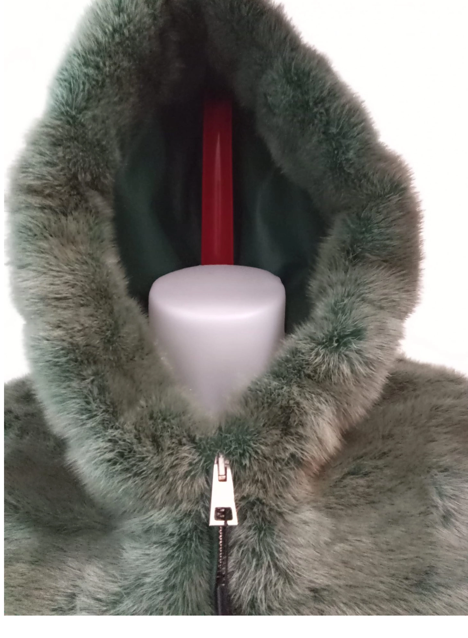 Giacca di visone verde