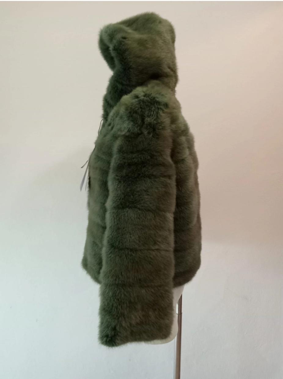 Giacca di visone verde