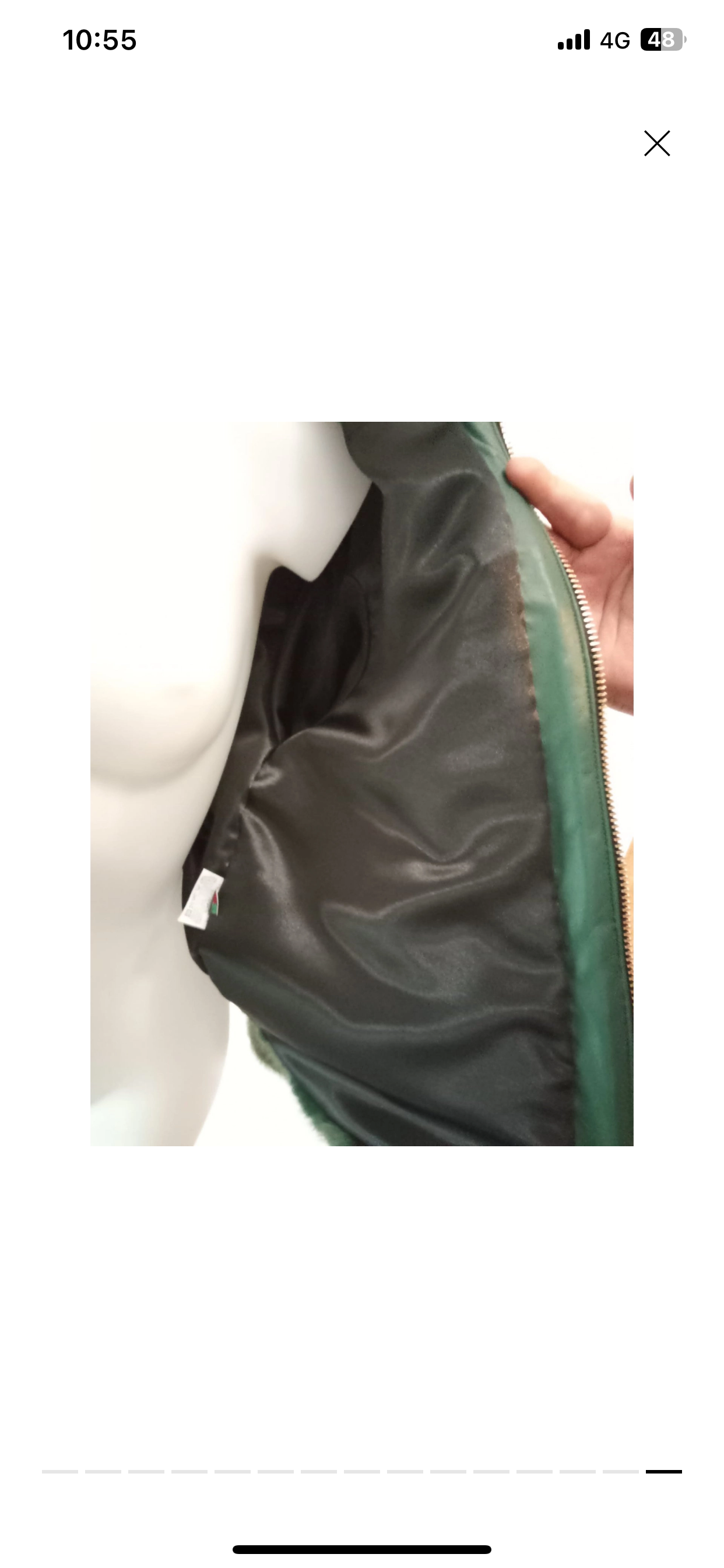 Giacca di visone verde