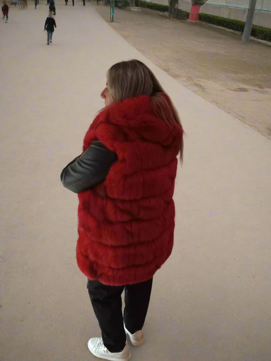 Smanicato di volpe rosso