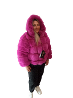 Giacchetto di  volpe fuxia