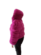 Giacchetto di  volpe fuxia