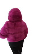 Giacchetto di  volpe fuxia