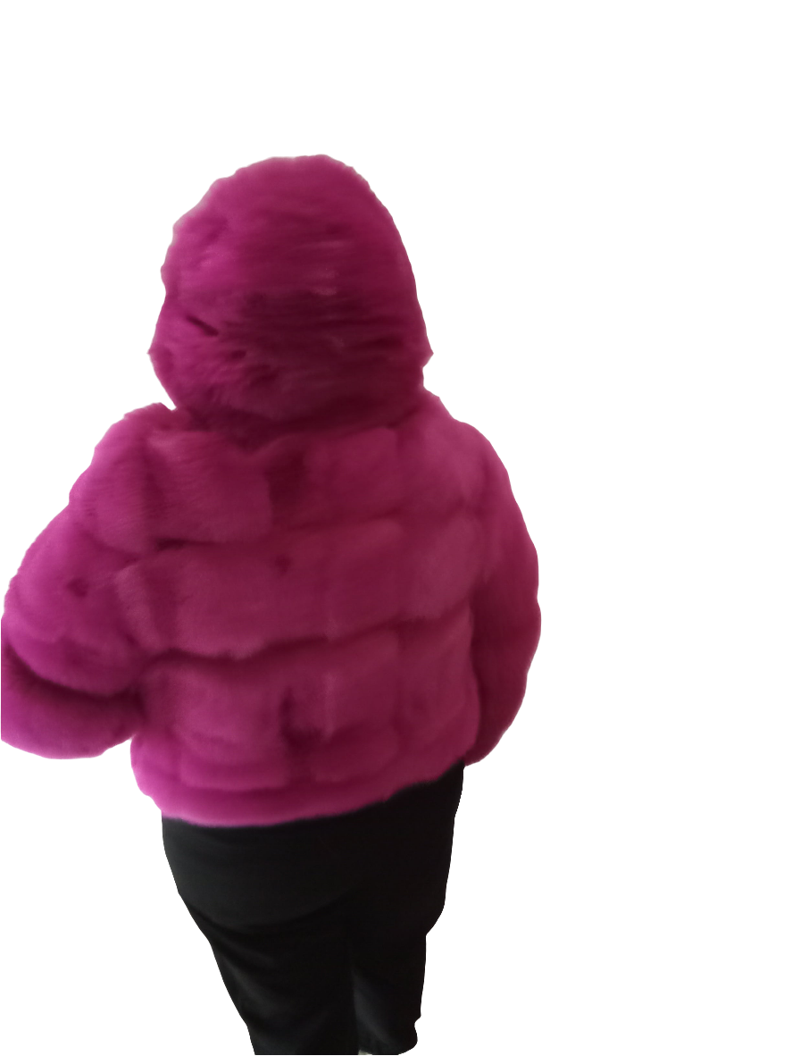 Giacchetto di  volpe fuxia
