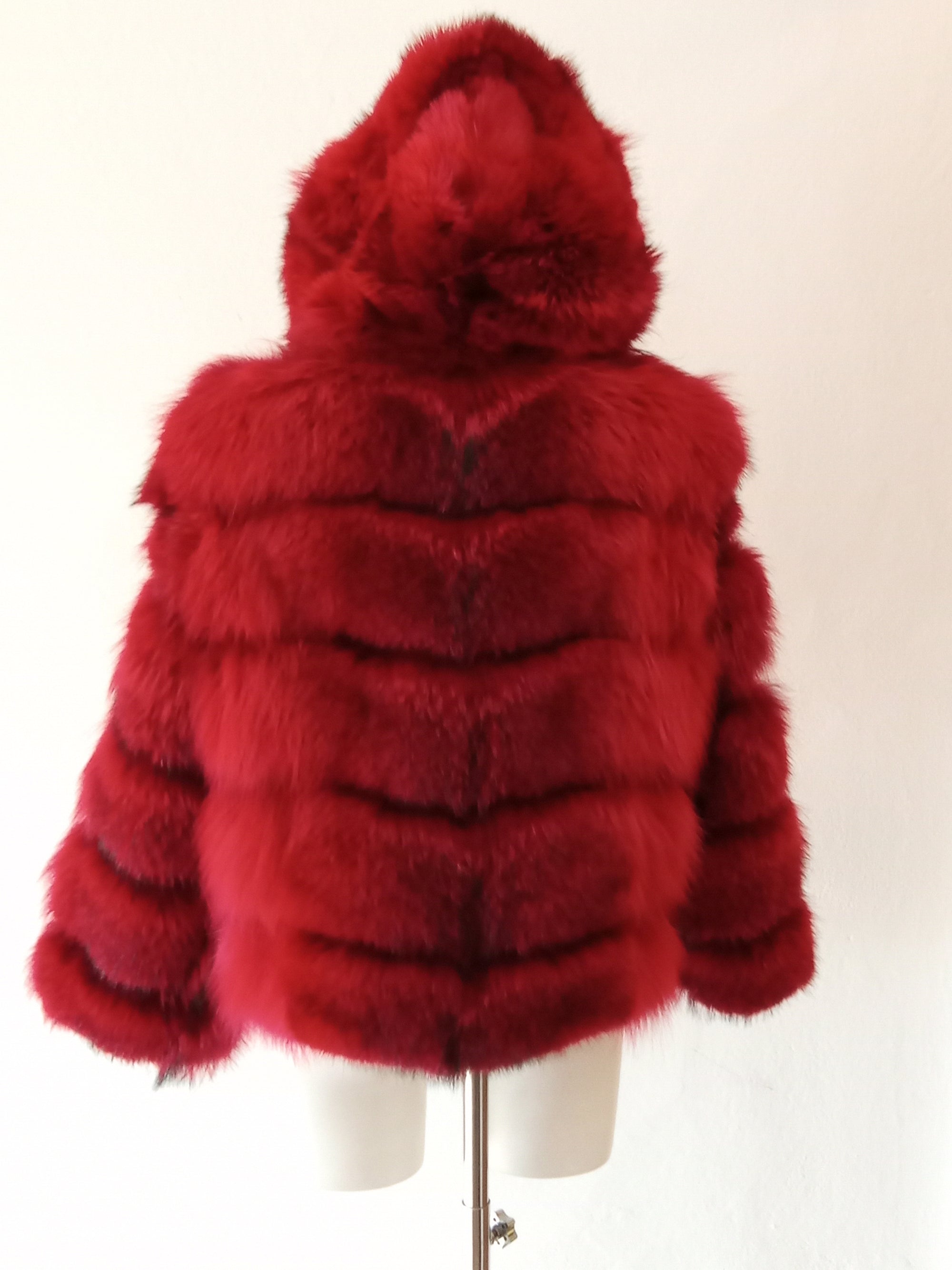 Giacchetto di volpe rosso